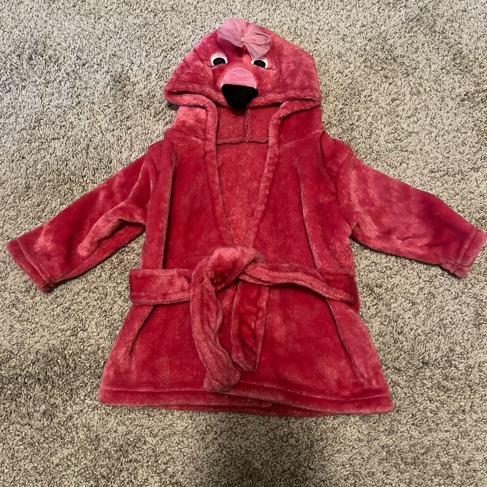 Baby Flamingo Fuzzy Robe